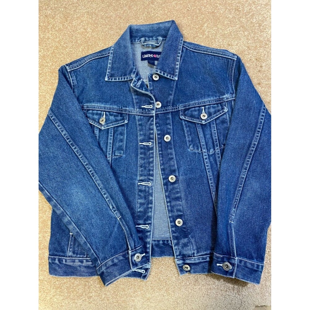 Limited Too Denim Jacket – Girls L – Blue Jean Jacket – Classic Button Front